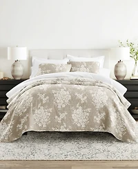 ienjoy Home Distressed Bouquet Reversible 3-Pc. Quilt Set, King/California King