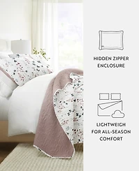 ienjoy Home Poppy Bloom Reversible 3-Pc. Quilt Set