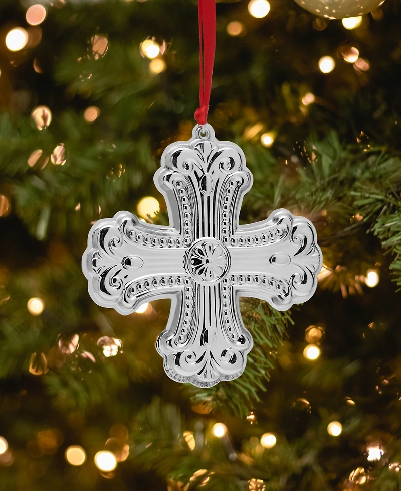 Gorham 2025 Sterling Silver Cross Ornament, 12th Edition