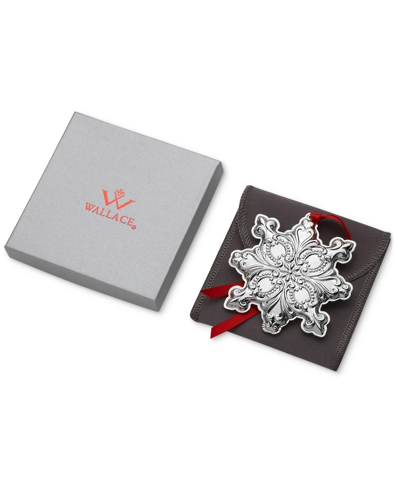 Wallace 2025 Sterling Silver Grande Baroque Snowflake Ornament, 28th Edition