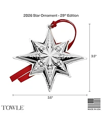 Towle 2025 Sterling Silver Star Ornament, 29th Edition