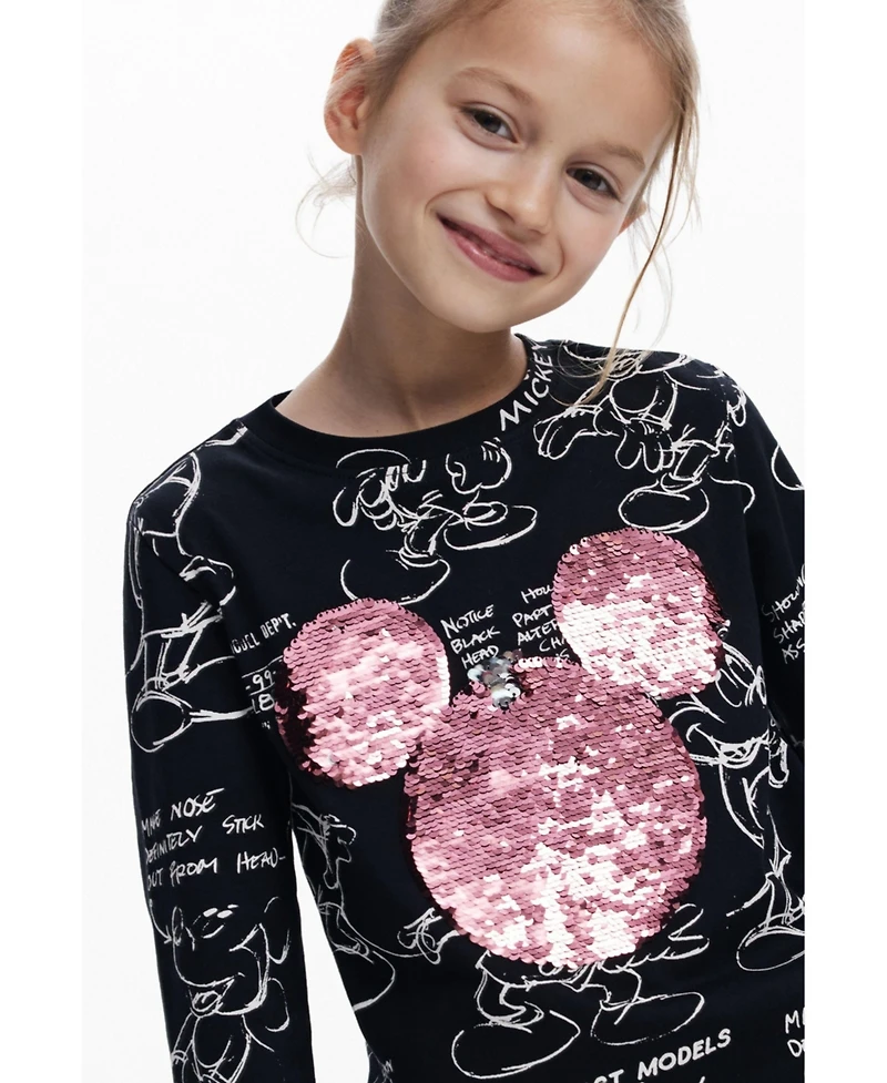 Desigual Girls Girls's Mickey sequin T-shirt
