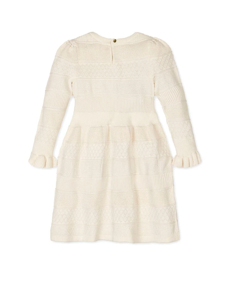 Hope & Henry Big Girls Organic Long Sleeve Ruffle Cuff Sweater Dress