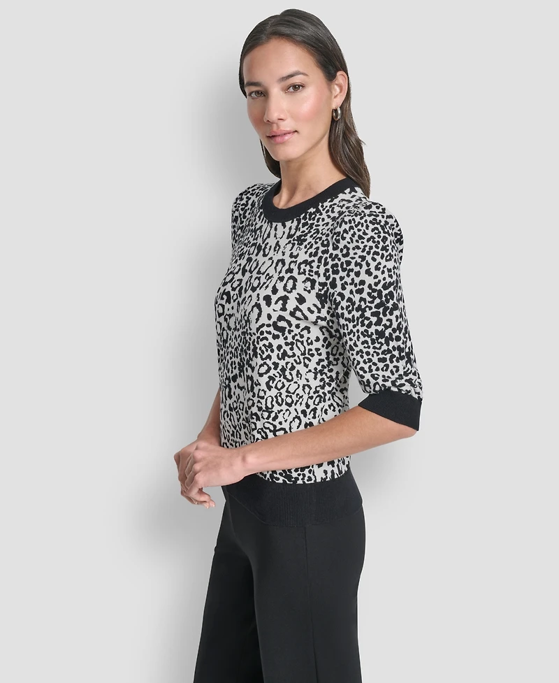 Dkny Women's Leopard Print Sweater