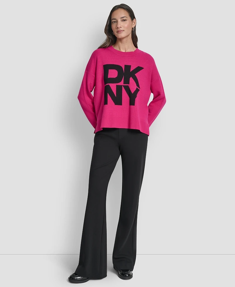 Dkny Women's Logo Crewneck Sweater