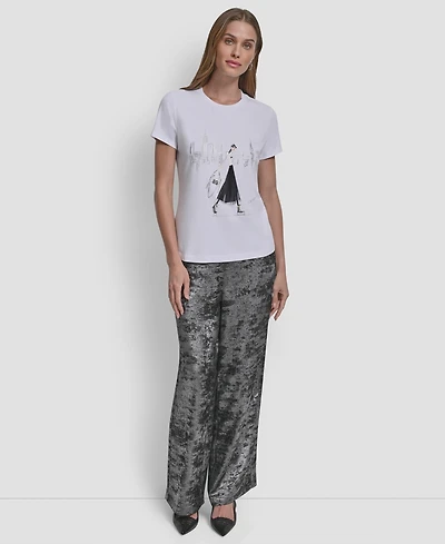 Dkny Women's Nyc Skyline Conversational T-Shirt