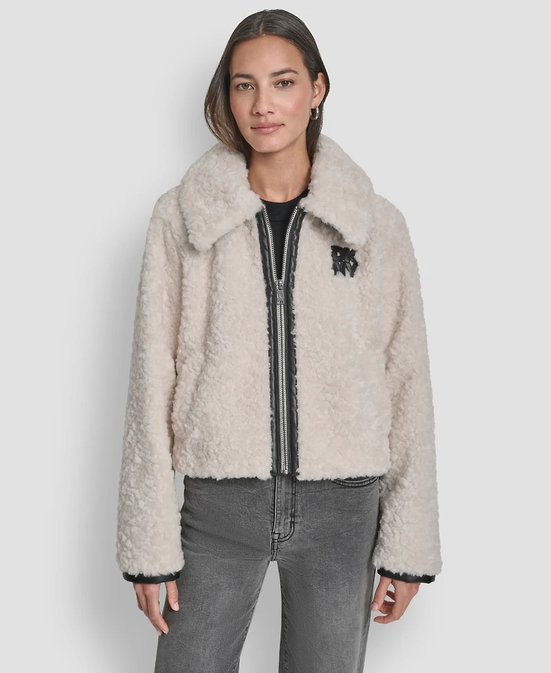 Dkny Women's Long Sleeve Zip Up Jacket