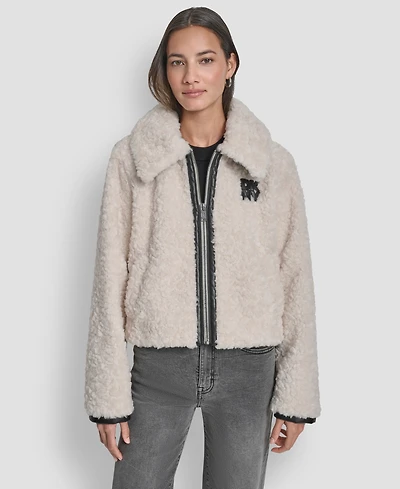 Dkny Women's Long Sleeve Zip Up Jacket