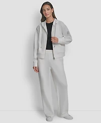 Dkny Women's Long-Sleeve Scuba Zip-Up Jacket