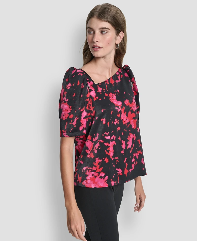 Dkny Women's Short Sleeve Printed Top