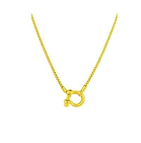 Lucky Lock Carabiner Necklace – Two-Tone Mixed Metal Horseshoe Pendant Chain