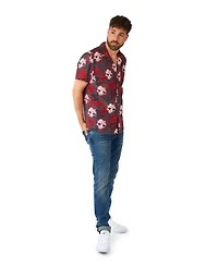 OppoSuits Men's Official Friday the 13th Hawaii Shirt - Halloween Themed Party Short Sleeve Black