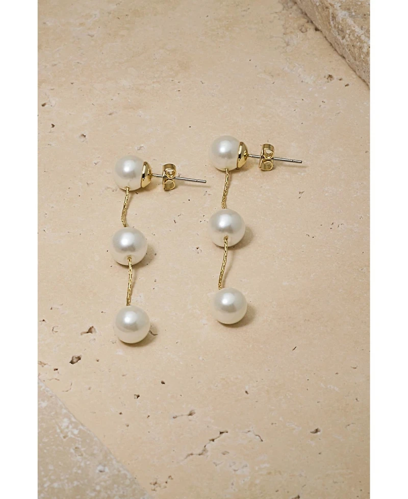 Untamed Petals Lilly Pearl Drop Earrings