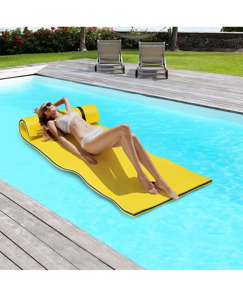 Akiudex 3-Layer Tear-Resistant Relaxing Foam Floating Pad