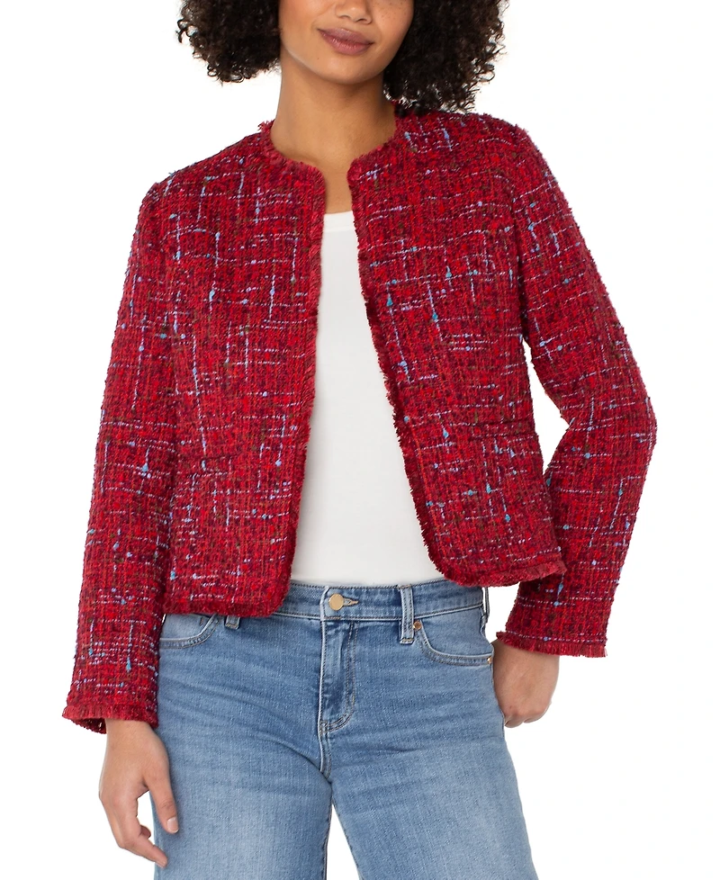 Liverpool Los Angeles Fray Edge Collarless Jacket