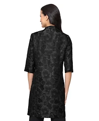 Alex Evenings Petite 3/4-Sleeve Textured Jacquard Twinset