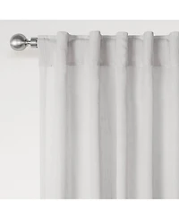Awesome Home Textured Double Ruffle Rod Pocket Curtains Pair