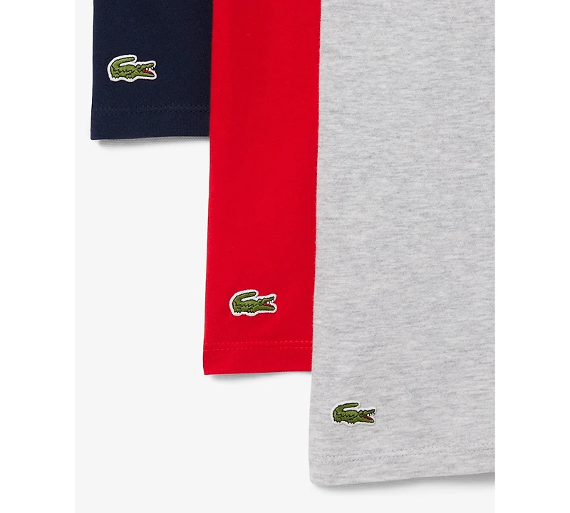 Lacoste Men's 3-Pack Slim Fit Crewneck T-Shirts