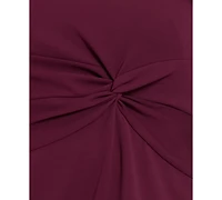 London Times Plus Side-Knot 3/4-Sleeve Dress