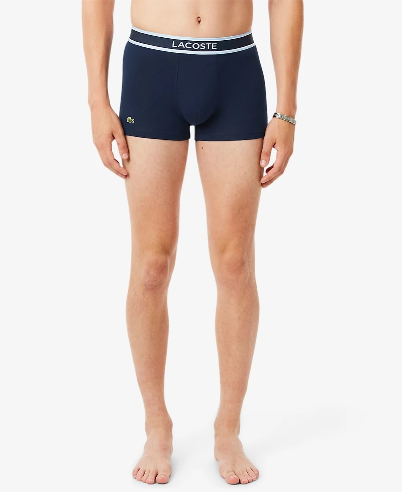 Lacoste Men's 3-Pack Monogram Trunks