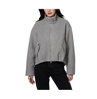 Bernardo Women's Pleated Hem Bomber