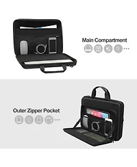 Mosiso Black Hard Shell Laptop Case - 15-15.6 Inch Computer Bag, Compatible with MacBook, Hp, Dell, Lenovo, Asus