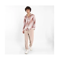 Campus Sutra Men's Ombre-Pleated Shirt
