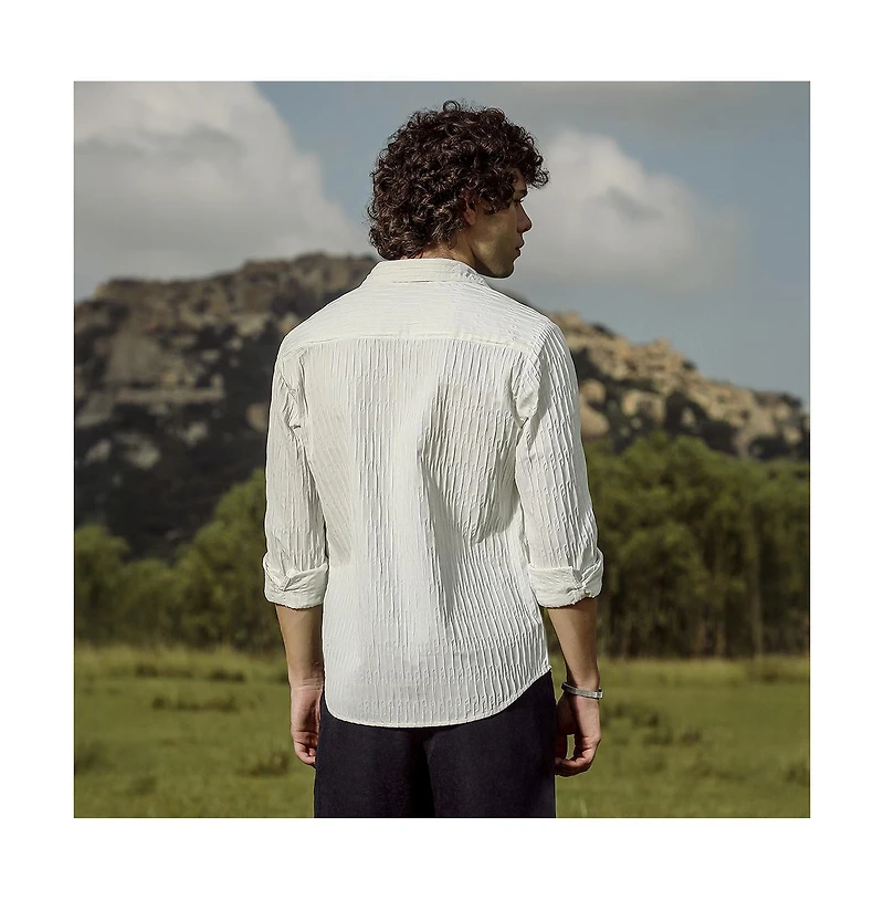 Campus Sutra Crimp-Tactile Utility Shirt