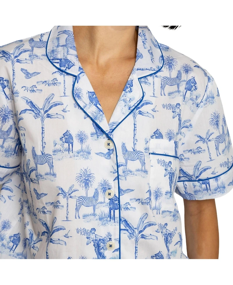 Sant and Abel Women's Skydog Blue Toile Short Pj Set