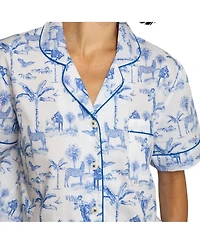 Sant and Abel Women's Skydog Blue Toile Short Pj Set