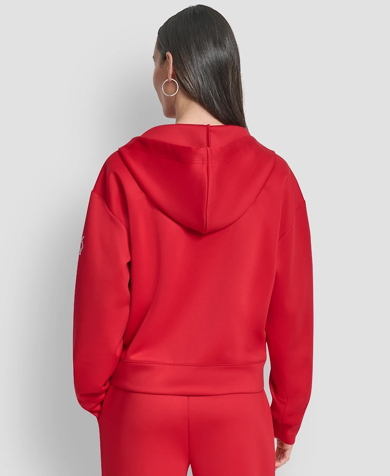 Dkny Women's Long-Sleeve Scuba Zip-Up Jacket