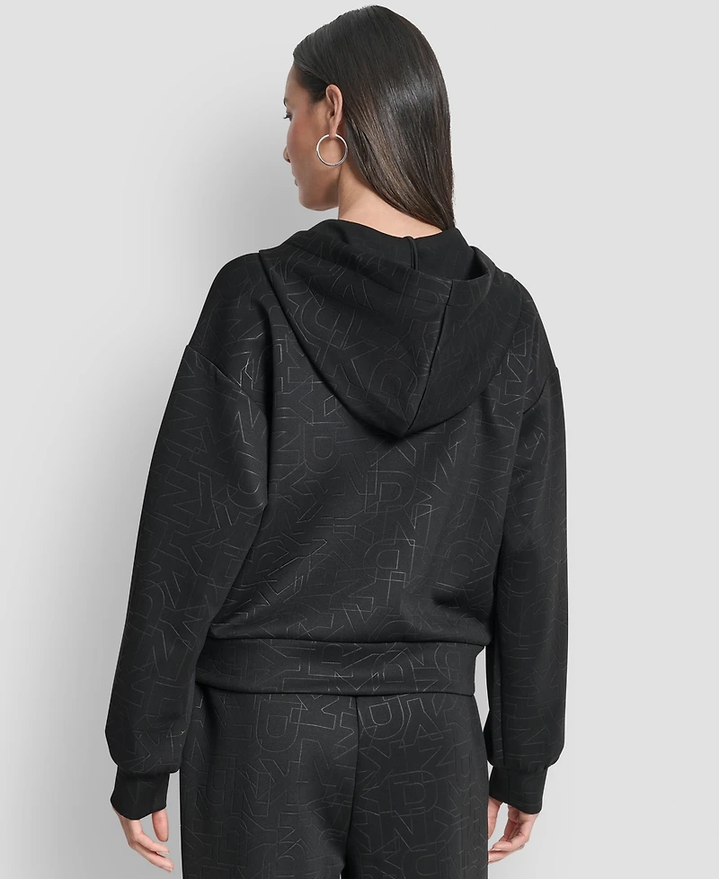 Dkny Women's Long-Sleeve Scuba Zip-Up Hoodie