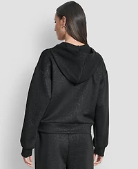 Dkny Women's Long-Sleeve Scuba Zip-Up Hoodie