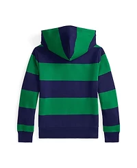 Polo Ralph Lauren Big Boys Rugby-Stripe Fleece Hoodie