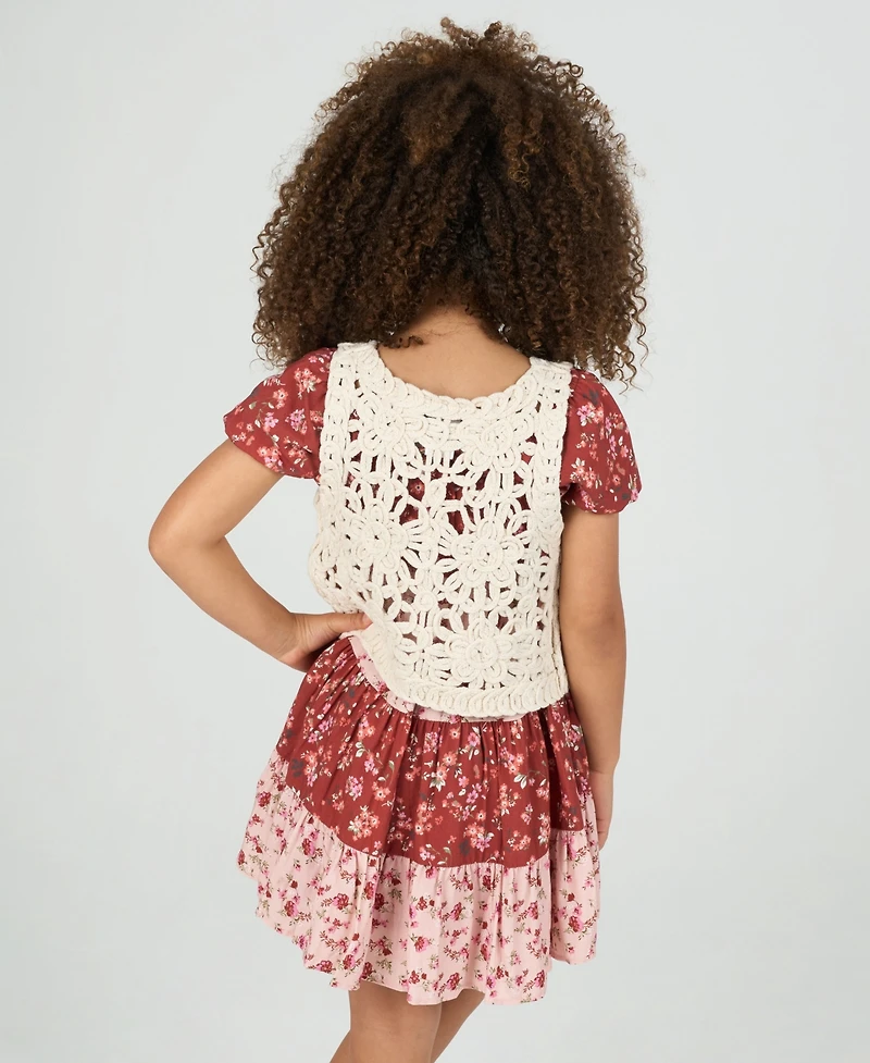 Rare Editions Toddler and Little Girls Patchwork Dress
