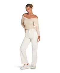 Belle & Bloom More Than Words Collared Knit Top