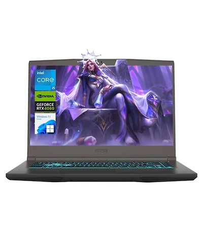 Msi Thin Rtx 4060 Ai Gaming Laptop, 15.6" Fhd 144Hz, Intel i5-13420H, Nvidia GeForce Rtx 4060, Backlit Keyboard, Wi-Fi 6