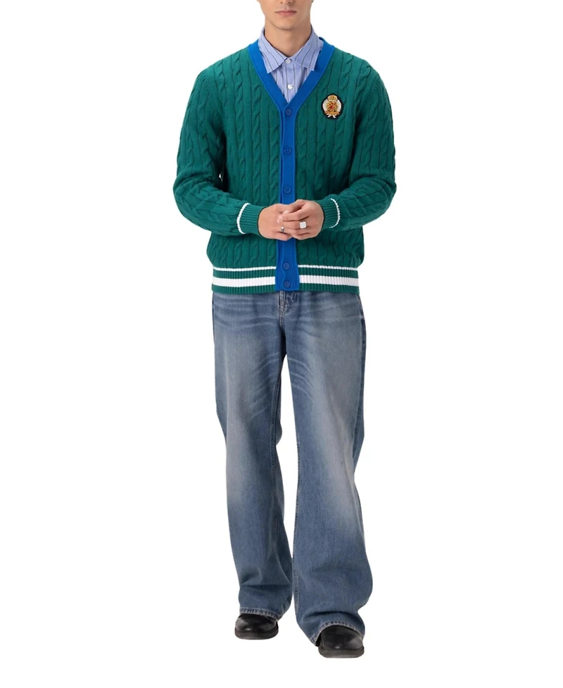 Members Only Men's Cable Knit Cardigan