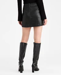 Bar Iii Women's Faux-Leather Fitted Mini Skirt, Macy's Exclusive