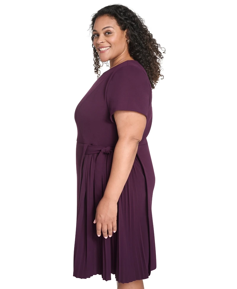 Calvin Klein Plus Short Sleeve Midi Dress
