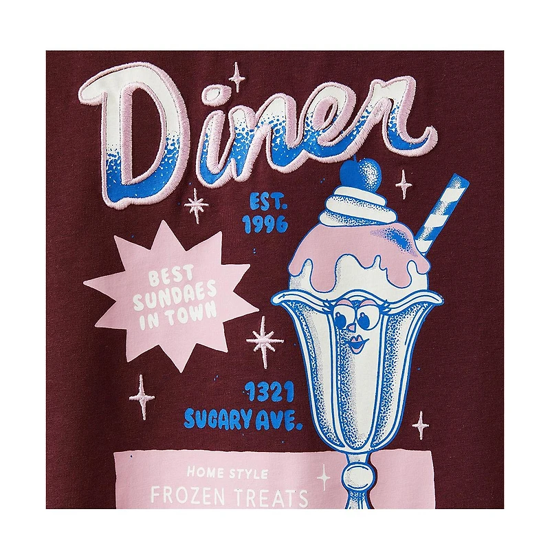 Cotton On Big Girls Little/Big Poppy Oversize Graphic Print Tee