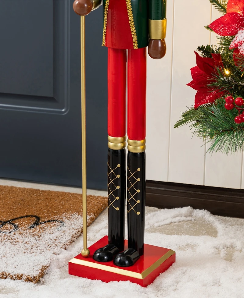 Glitzhome 42" Wooden Christmas African King Nutcracker