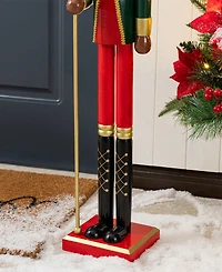 Glitzhome 42" Wooden Christmas African King Nutcracker