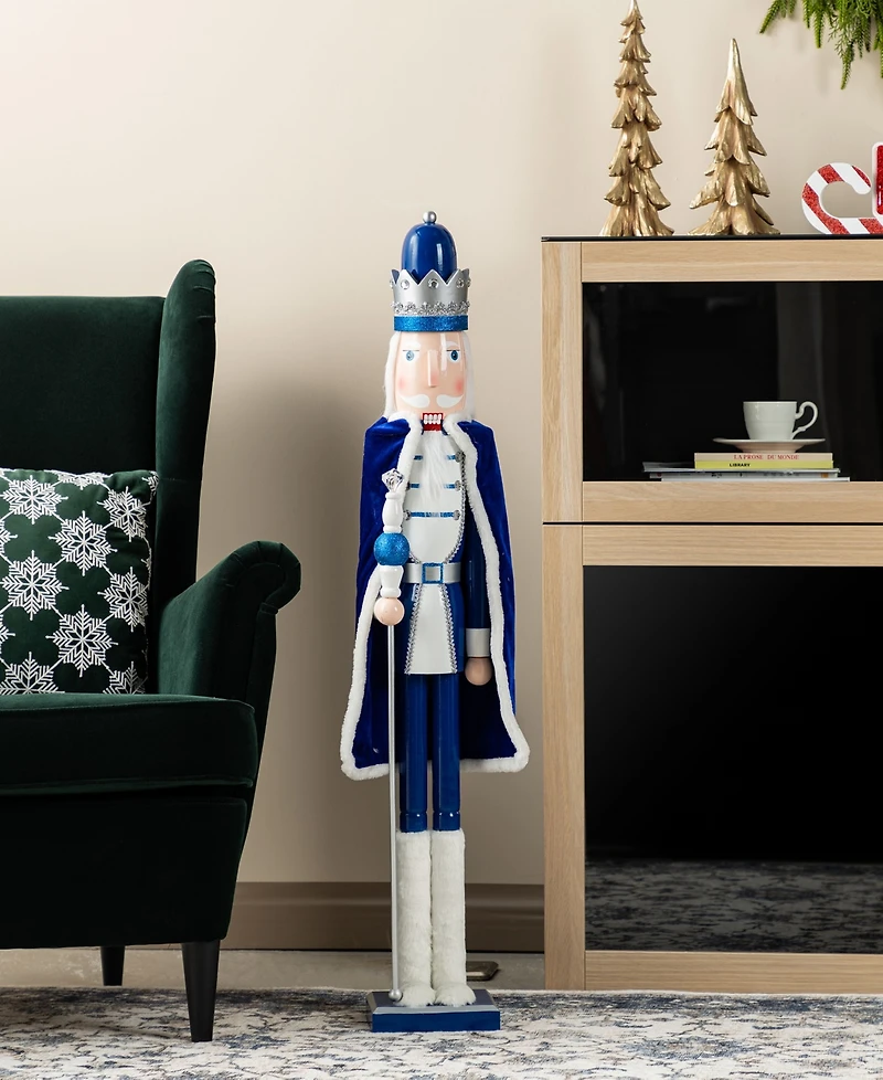 Glitzhome 42" Wooden Christmas King Nutcracker
