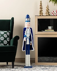Glitzhome 42" Wooden Christmas King Nutcracker
