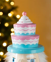 Glitzhome 24" Wooden Christmas Cake Nutcracker