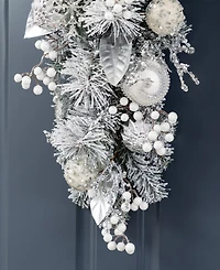 Glitzhome 30" Christmas Ornament and Berry Teardrop