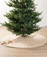 Glitzhome 60" Deluxe Reversible Christmas Tree Skirt