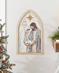 Glitzhome 19.75" Wooden Nativity Scene Wall Decor