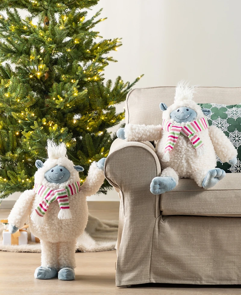 Glitzhome 22" Christmas Fabric Standing Yeti